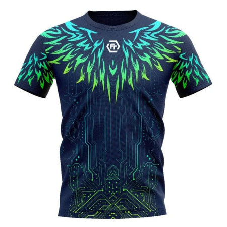 Koszulka sportowa Felet RN 3619 Niebieska/Zielona (unisex)