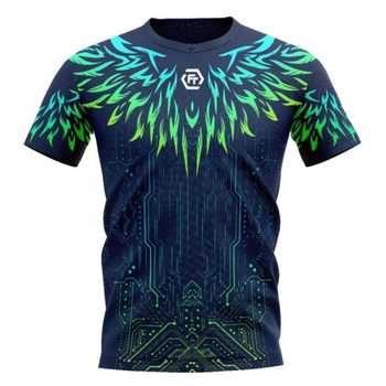 Koszulka sportowa Felet RN 3619 Niebieska/Zielona (unisex)