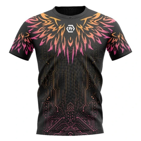 Koszulka sportowa Felet RN 3619 Różowa/Czarna (unisex)