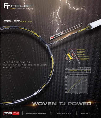 Rakieta do badmintona FELET  Woven TJ Power V2