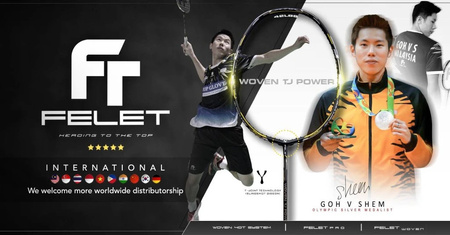 Rakieta do badmintona FELET  Woven TJ Power V2