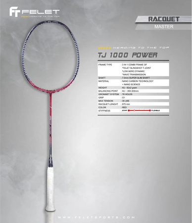 Rakieta do badmintona FELET TJ Power 1000
