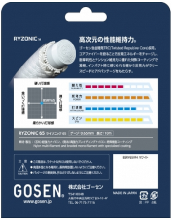 Naciąg do badmintona GOSEN Ryzonic 65 (10m)